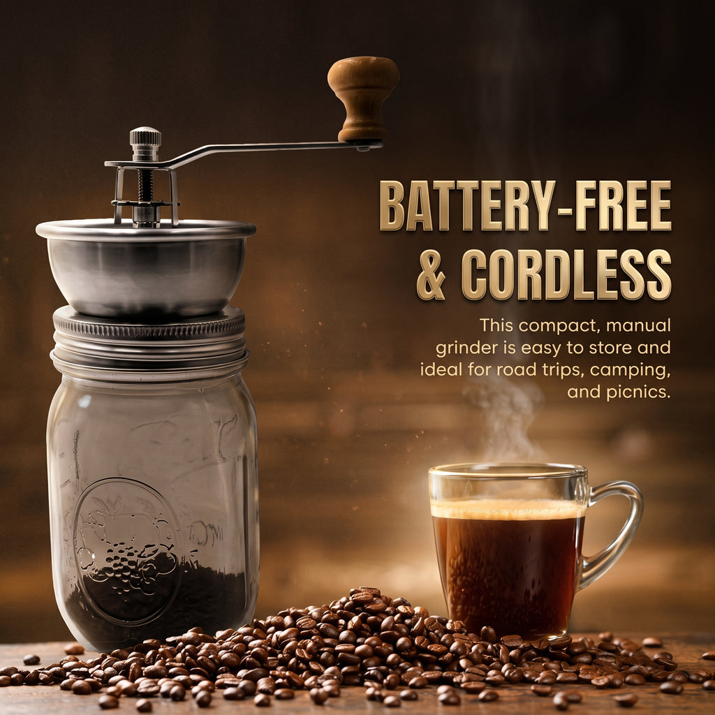 Coffee and Spice Grinder Lid for Mason Jars