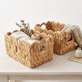 Scalloped Water Hyacinth Basket Set (2 Baskets)
