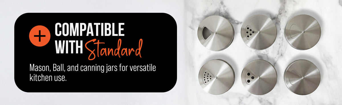 Stainless Steel Mason Jar Shaker Lids