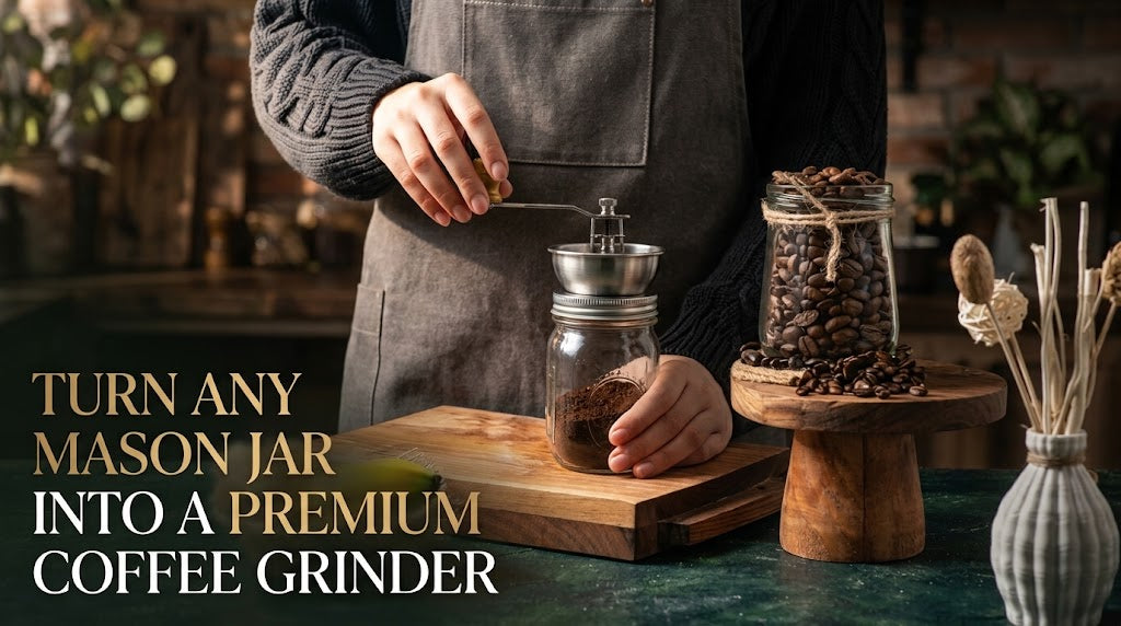 Coffee and Spice Grinder Lid for Mason Jars