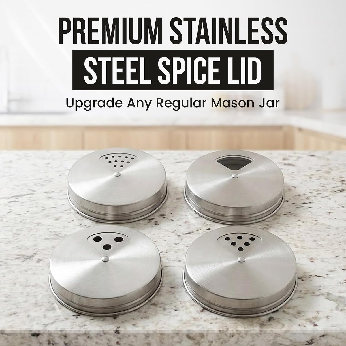 Stainless Steel Mason Jar Shaker Lids