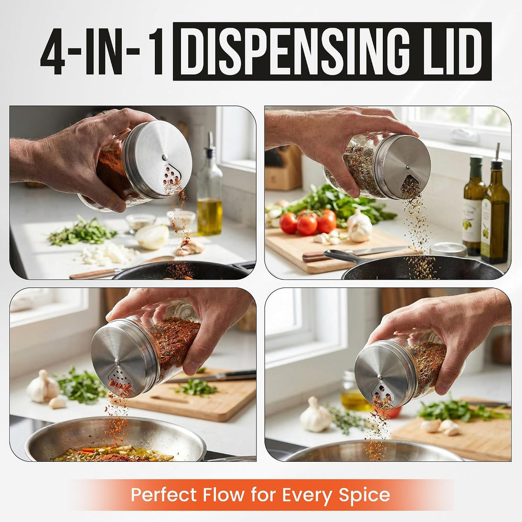 Stainless Steel Mason Jar Shaker Lids