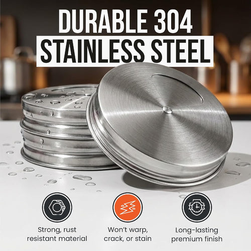 Stainless Steel Mason Jar Shaker Lids